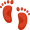Footprints emoji on Facebook